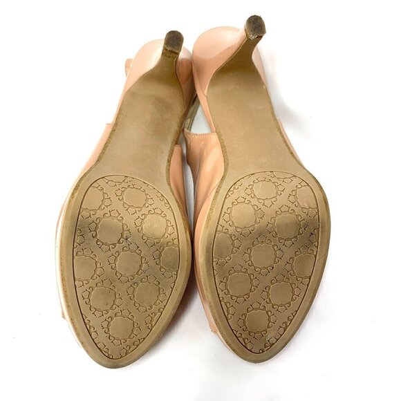 Rampage Flanders Nude Open Toe Slingbacks High Heel Shoes Faux Leather Size 9.5 - Picture 3 of 10